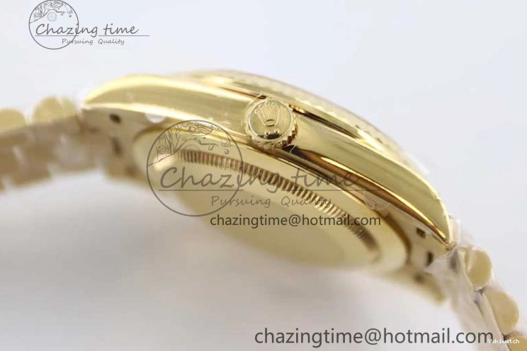 Dial YG Steel 40mm 1:1 Best TWF A2836 Crystal Date 904L YG Edition on Bracelet Day YG 0430